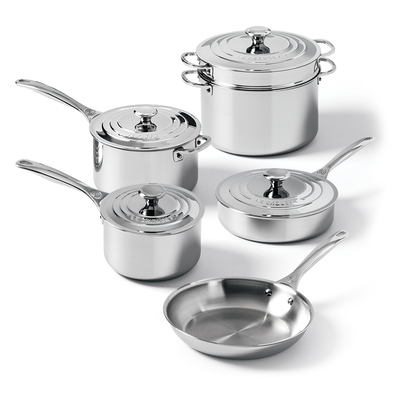 10-Piece Stainless Steel Cookware Set 10-Piece Stainless Steel Cookware Set